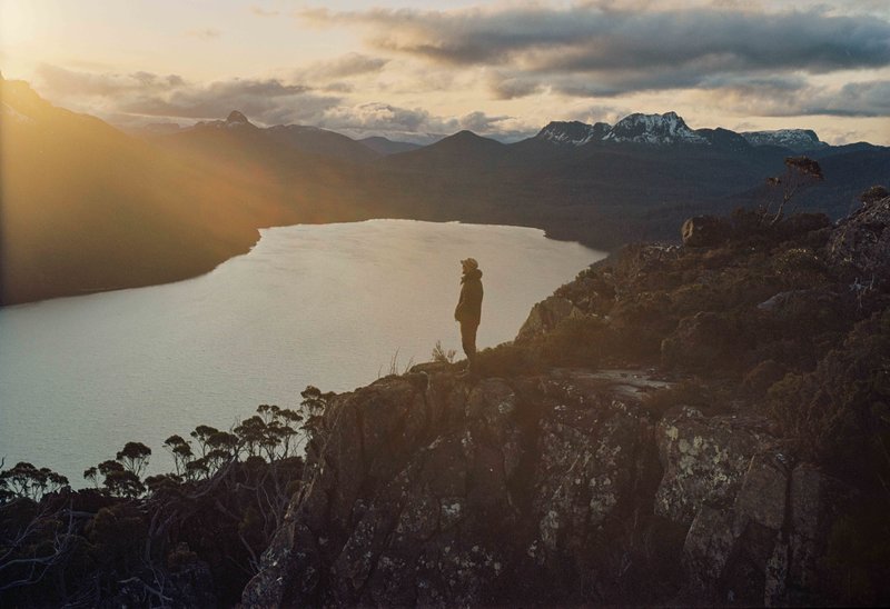 Tim Kirkby appreciating a golden sunset over Leawuleena.JPG