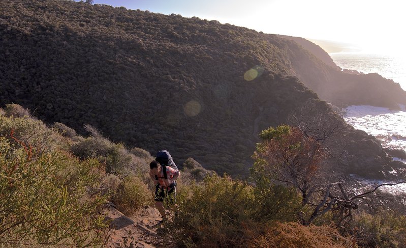 7 - ascending from small cove before Deep Creek.jpg