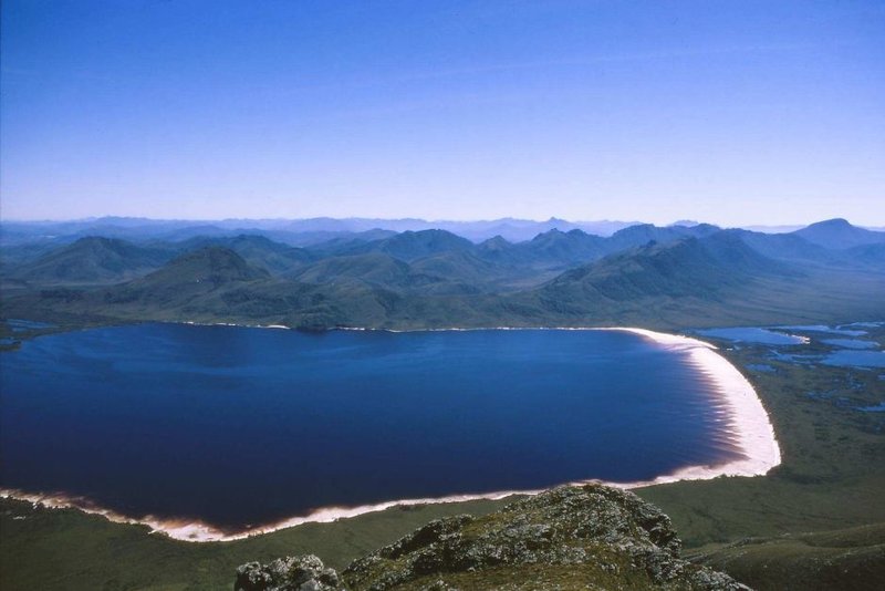 Lake Pedder from Frankland Ra-Graham Wootton.jpg